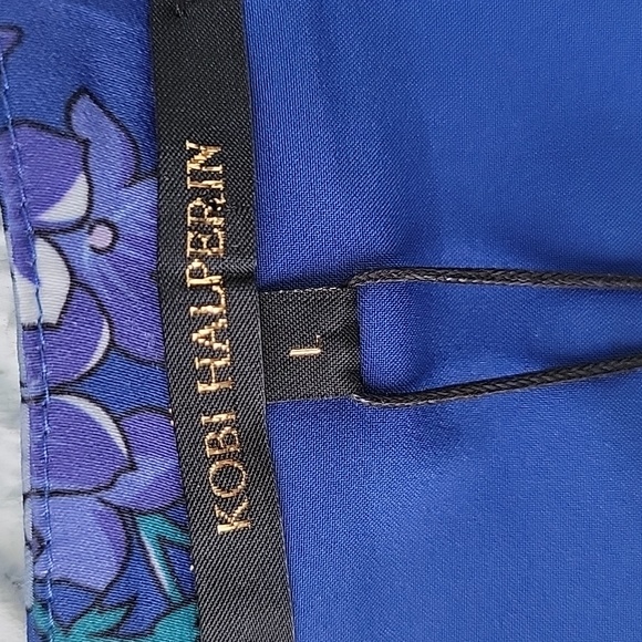 Kobi Halperin maxi dress floral purple tie Megan dress color is Admiral … - Picture 3 of 9